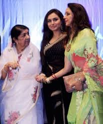Lata with Rani Mukherji and Hema Malini