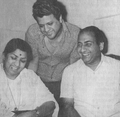 Lata with Jaikishan and Mohd. Rafi