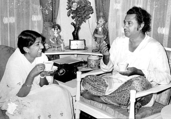 Lata with Kishore Kumar