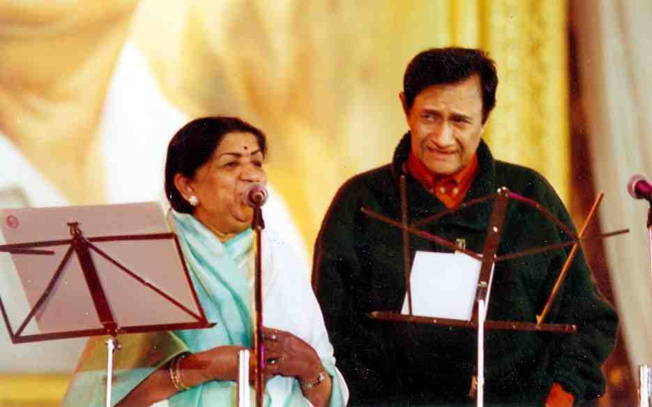 Lata with Dev Anand